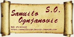 Samuilo Ognjanović vizit kartica